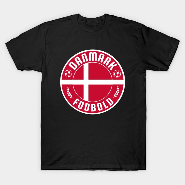 Danmark Football T-Shirt by footballomatic